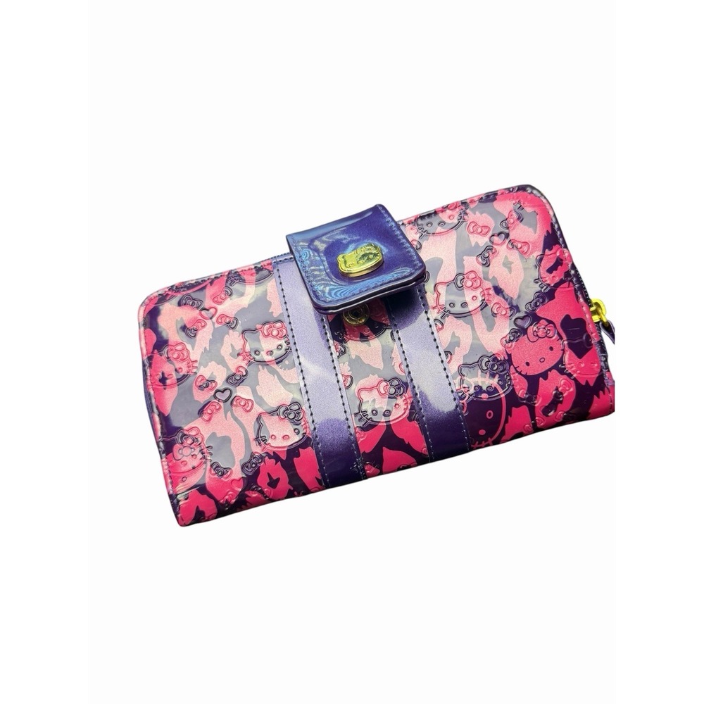 Loungefly Loves Hello Kitty Bowler Tote Bag Wallet Set Pink Purple RARE - Picture 4 of 16